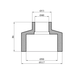 Муфта редукционная PPR GrandiTherm 90х40 мм №2