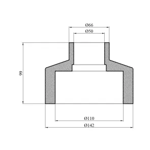 Муфта редукційна PPR GrandiTherm 110х50 мм №2