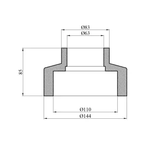 Муфта редукційна PPR GrandiTherm 110х63 мм №2