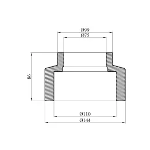 Муфта редукционная PPR GrandiTherm 110х75 мм №2