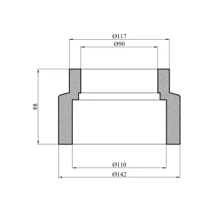 Муфта редукційна PPR GrandiTherm 110х90 мм №2