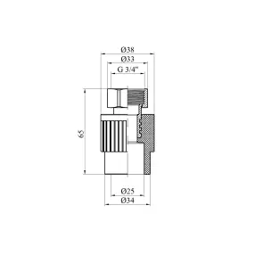 Муфта с накидной гайкой PPR GrandiTherm 25х3/4" №2