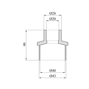 Муфта перехідна PPR GrandiTherm 40х20 мм ВЗ №2