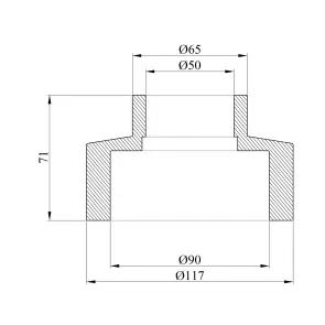 Муфта редукционная PPR Rozma 90х50 мм №2