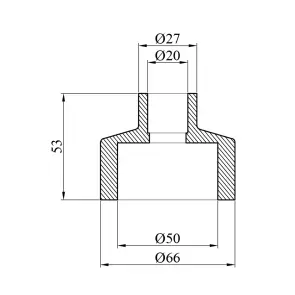 Муфта редукционная PPR Rozma 50х20 мм №2