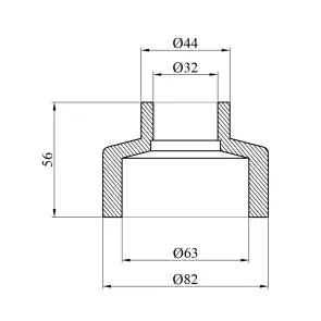 Муфта редукційна PPR Rozma 63х32 мм №2