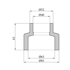 Муфта редукционная PPR Rozma 63х40 мм №2