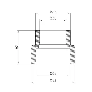 Муфта редукційна PPR Rozma 63х50 мм №2