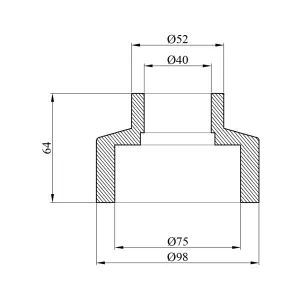 Муфта редукційна PPR Rozma 75х40 мм №2