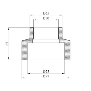 Муфта редукционная PPR Rozma 75х50 мм №2