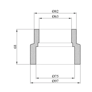 Муфта редукционная PPR Rozma 75х63 мм №2