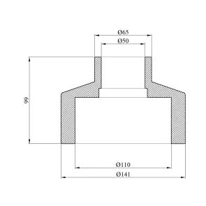Муфта редукционная PPR Rozma 110х50 мм №2