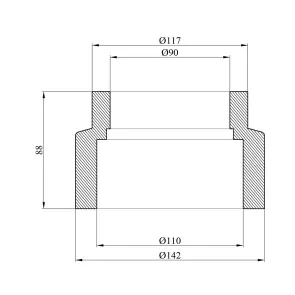 Муфта редукційна PPR Rozma 110х90 мм №2