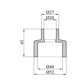 Муфта редукційна PPR Rozma 40х20 мм №2