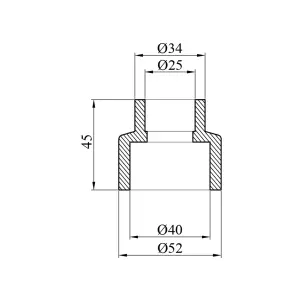 Муфта редукційна PPR Rozma 40х25 мм №2