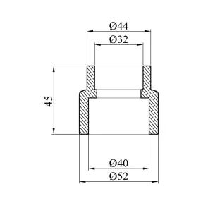 Муфта редукційна PPR Rozma 40х32 мм №2