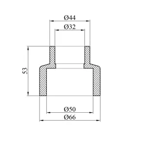 Муфта редукційна PPR Rozma 50х32 мм №2