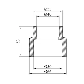 Муфта редукционная PPR Rozma 50х40 мм №2