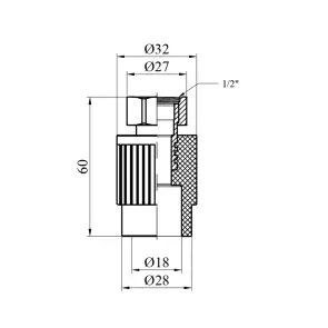 Муфта з накидною гайкою PPR Rozma 20х1/2" №2