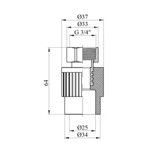 Муфта з накидною гайкою PPR Rozma 25х3/4" №2