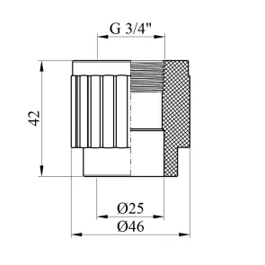 Муфта PPR Rozma 25x3/4" РВ №2