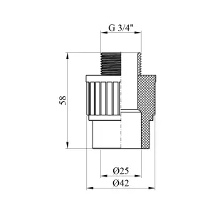 Муфта PPR Rozma 25х3/4" РЗ №2