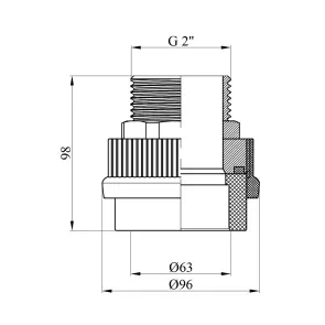Муфта PPR Rozma 63х2" РЗ №2
