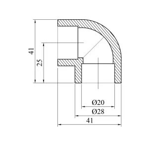 Колено 90° PPR Baux 20 мм №2