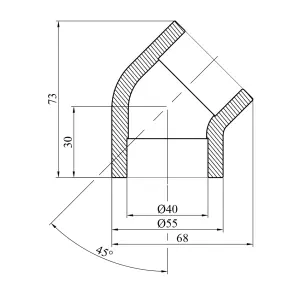 Колено 45° PPR Baux 40 мм №2