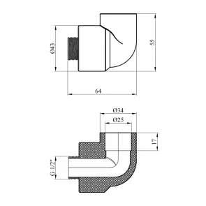Коліно PPR Baux 25х1/2" РЗ №2