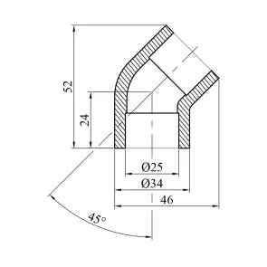 Колено 45° PPR GrandiTherm 25 мм №2