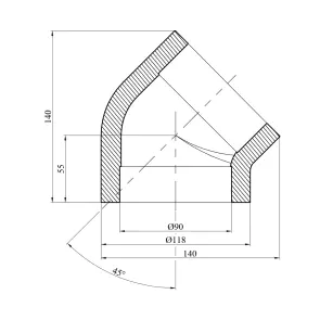 Колено 45° PPR GrandiTherm 90 мм №2