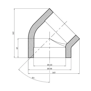 Колено 45° PPR GrandiTherm 110 мм №2