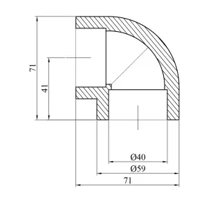 Коліно 90° PPR GrandiTherm 40 мм №2
