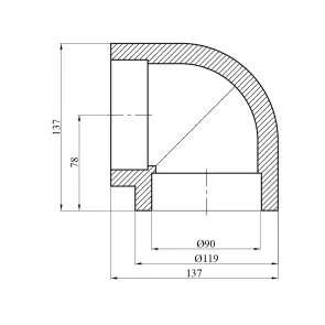 Коліно 90° PPR GrandiTherm 90 мм №2