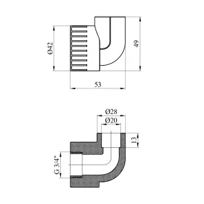 Колено PPR GrandiTherm 20х3/4" РО №2