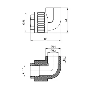 Коліно PPR GrandiTherm 32х1" РВ №2