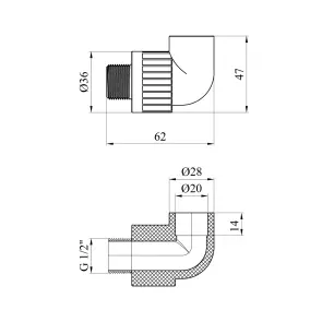 Колено PPR GrandiTherm 20х1/2" РЗ №2
