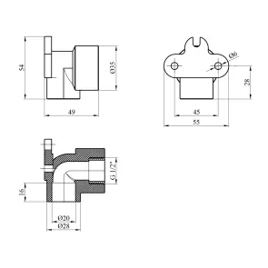 Коліно настінне PPR GrandiTherm 20х1/2" РВ №2