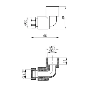 Колено с накидной гайкой PPR GrandiTherm 20х1/2" №2