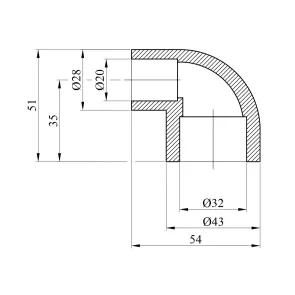 Коліно редукційне PPR GrandiTherm 32х20 мм №2