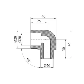 Коліно 90° PPR GrandiTherm 20 мм ВЗ №2