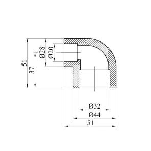 Коліно редукційне PPR GrandiTherm 32х20 мм №2