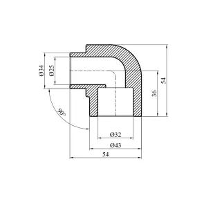 Коліно редукційне PPR GrandiTherm 32х25 мм №2