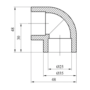 Коліно 90° PPR Rozma 25 мм №2