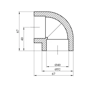 Коліно 90° PPR Rozma 40 мм №2