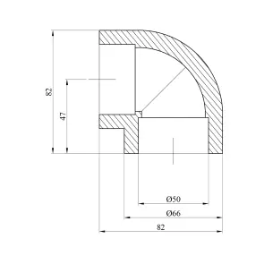 Коліно 90° PPR Rozma 50 мм №2