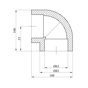 Коліно 90° PPR Rozma 63 мм №2