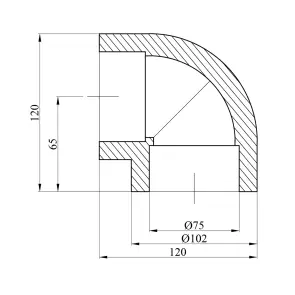 Коліно 90° PPR Rozma 75 мм №2