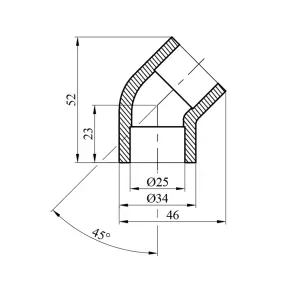 Коліно 45° PPR Rozma 25 мм №2